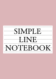 SIMPLE LINE NOTEBOOKj-DUSTY PINK