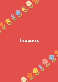 Flowers a la carte03 on red