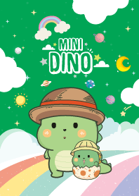 เจ้าไดโน ท้องฟ้าสายรุ้ง สีเขียว