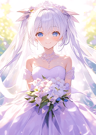 Purple twin-tail bride 2