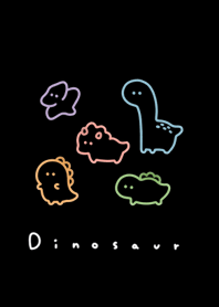 ไดโนเสาร์น่ารัก。black neon
