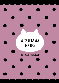 Polka dots Cat / Pink Purple & Black
