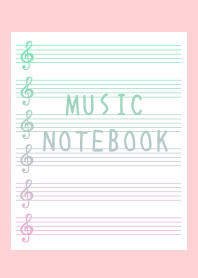 GRADIENT MUSIC NOTEBOOK-PINK