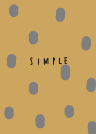 Dull yellow and gray polka dots.