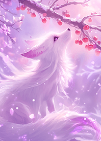 ⭐花果下賞花的小雪狐_漸層紫❤️
