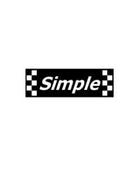Simple checker tag***WHITE