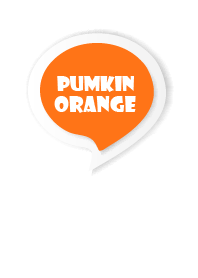 Pumpkin Orange Button In White V.3