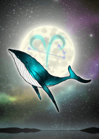 Moon, whale and aries JPN