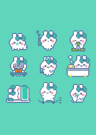 Green ribbon rabbit theme2