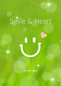 Heart and Smile on fresh green