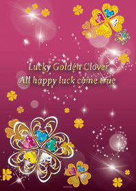 ピンク / 全運気UP!華やかなクローバー