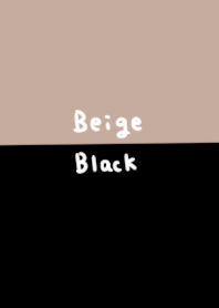 Black x beige bye color
