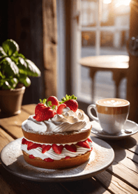 コーヒーイチゴチョコケーキ 883a1f