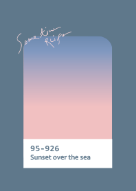 sunset over the sea.