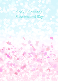 Spring Scenery - Flowers and Sky -