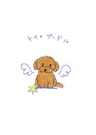 toy poodle simple angel theme