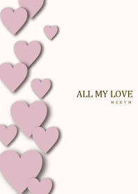 ALL MY LOVE - DUSKY PINK HEART 24