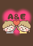 Love Love Couple Initial Theme. A and E