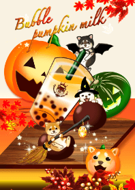 Bubble pumpkin Shiba dogs3(Halloween)