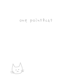 one point*cat white