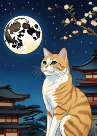 Cat under the Moon 729260
