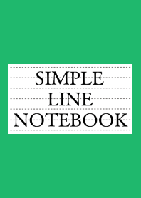 SIMPLE LINE NOTEBOOK/GREEN/WHITE