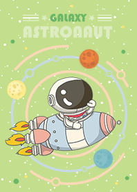 火箭宇宙 可愛寶貝太空人 浪漫綠色