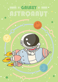 Misty Cat - Rocket Astronaut green2