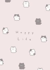 小貓咪. pink white