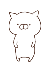 simple white cat