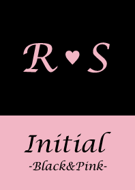 Initial "R&S" -Black&Pink-