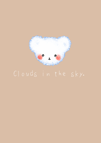 Cloud Bear - White words on the milk tea