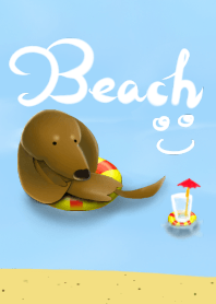 Dachshund's beach yoyo