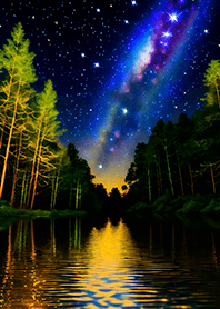 Beautiful starry night view#962