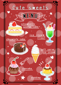 Cute sweets! -dusty red- Revised