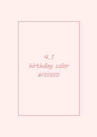 birthday color - April 1