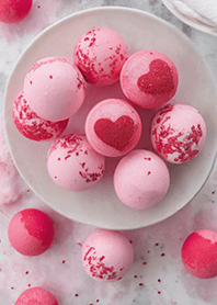 ピンクのバスボム