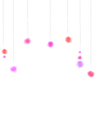 水彩画風のドット（ピンク&紫）