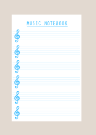 BLUE COLOR MUSICAL NOTESj-BEIGE