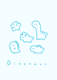 Kawaii Dinosaurs 24/sky blue