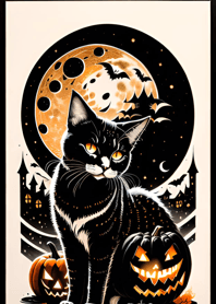 halloween cat F336B4