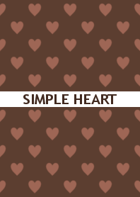 SIMPLE HEART <chocolate brown>