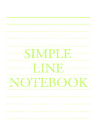 SIMPLE YELLOW GREEN LINE NOTEBOOK-WHITE
