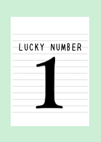 LUCKY NUMBER 1 NOTEBOOK/LIGHT MINT GREEN