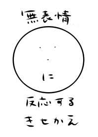 無表情に反応するきせかえ