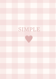 SIMPLE HEART -check blushpink-(JP)