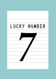 LUCKY NUMBER 7 NOTEBOOK/DUSTY MINT GREEN