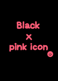 black and pink icon