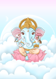 Ganesha bestows blessings on Mutelu