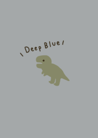 Fashionable blue. A loose dinosaur.